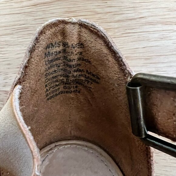 Apt. 9 Womens Strappy Sandals Tan Open Toe High Heel Stacked Buckle 8.5 M - Picture 9 of 9